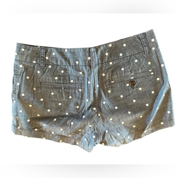 J.Crew Women’s Chambray Polka Dot 3” Inseam Cotton City Fit Shorts Size 4 - Picture 2 of 6